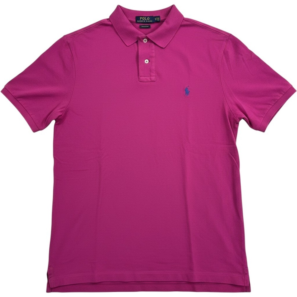 Polo Ralph Lauren Classic Fit Polo Shirt Mens L Fuschia Magenta Pink Preppy Pony